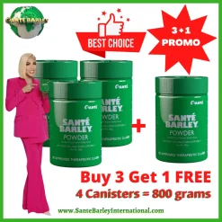 Santé Barley Canister WITHOUT Stevia 3+1 Promo