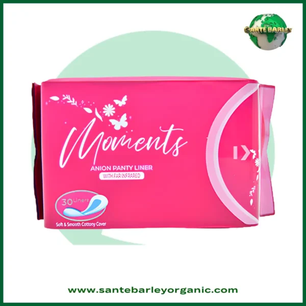 Moments Anion Panty Liner with Far Infrared for everyday freshness and comfort with breathable materials.