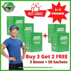 Santé Barley Juice Box WITHOUT Stevia 10s 3+2 Promo
