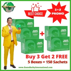 Santé Barley Juice Box WITHOUT Stevia 30s 3+2 Promo