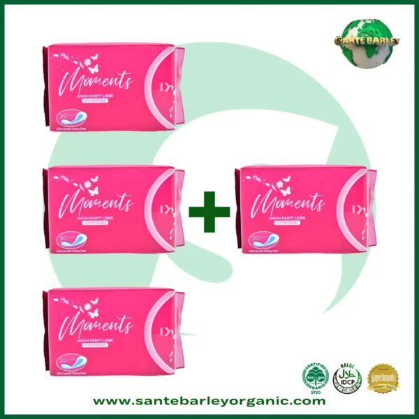 Moments Anion Panty Liner with Far Infrared Buy 3 Get 1 FREE promotional package designed for daily freshness and comfort.