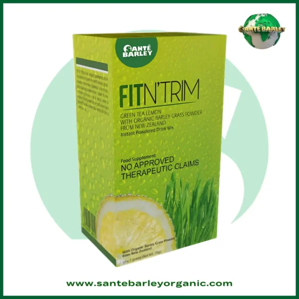 Sante Barley Fit 'n Trim wellness beverage made with premium ingredients for everyday nutrition.